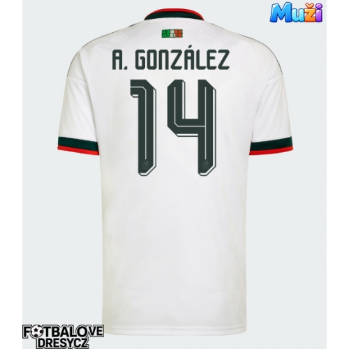 Mexiko Armando Gonzalez #14 Venkovní Dres MS 2026 Krátký Rukáv Mexiko Armando Gonzalez #14 Venkovní Dres MS 2026 Krátký Rukáv